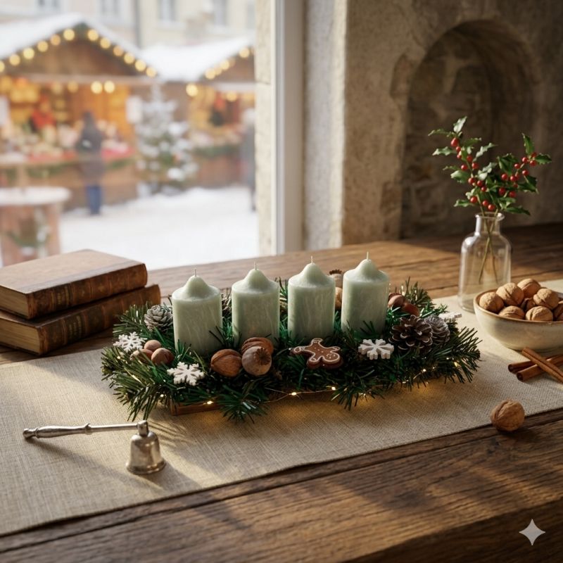 Adventní svícen - dekorace