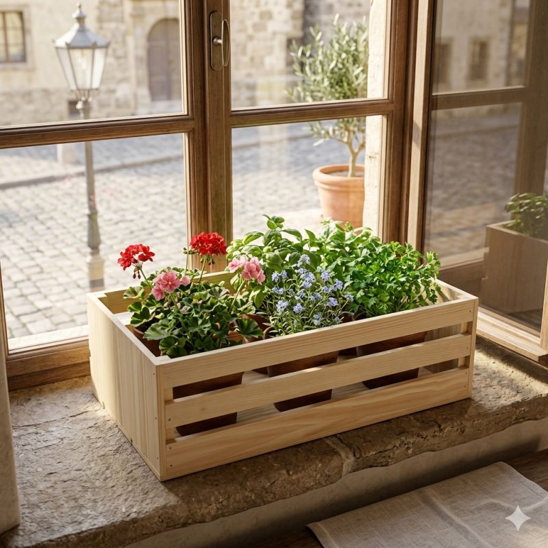 obal na truhlík-květináče na parapet