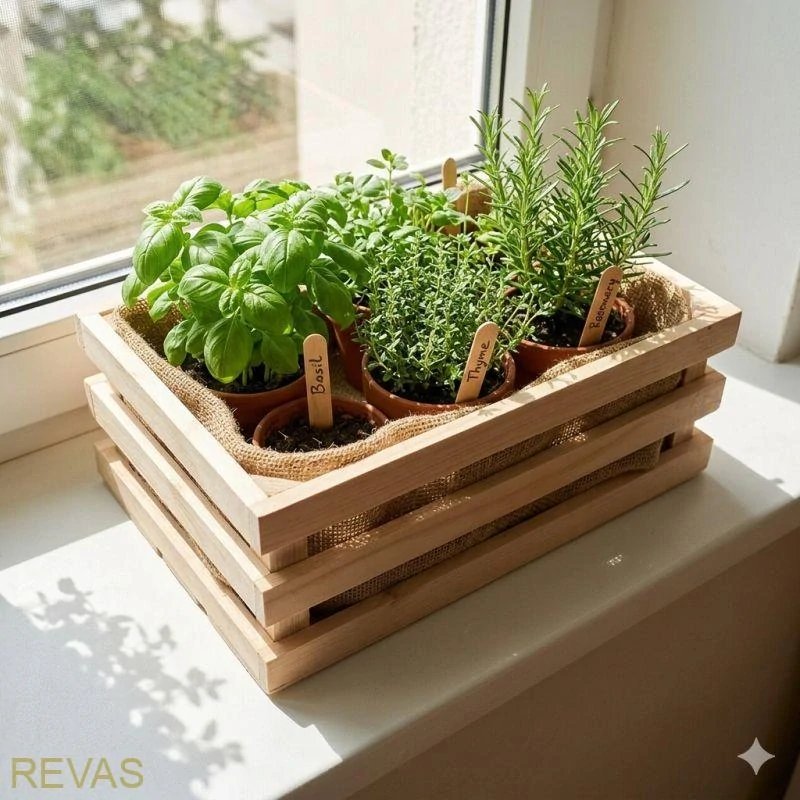Dřevěná laťková bedýnka 20 × 15 × 8 cm ze smrkového dřeva