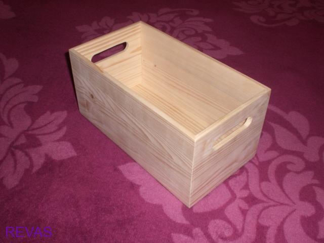 Dřevěná bedýnka - d x š x v - 28 x 15 x 13,5  cm