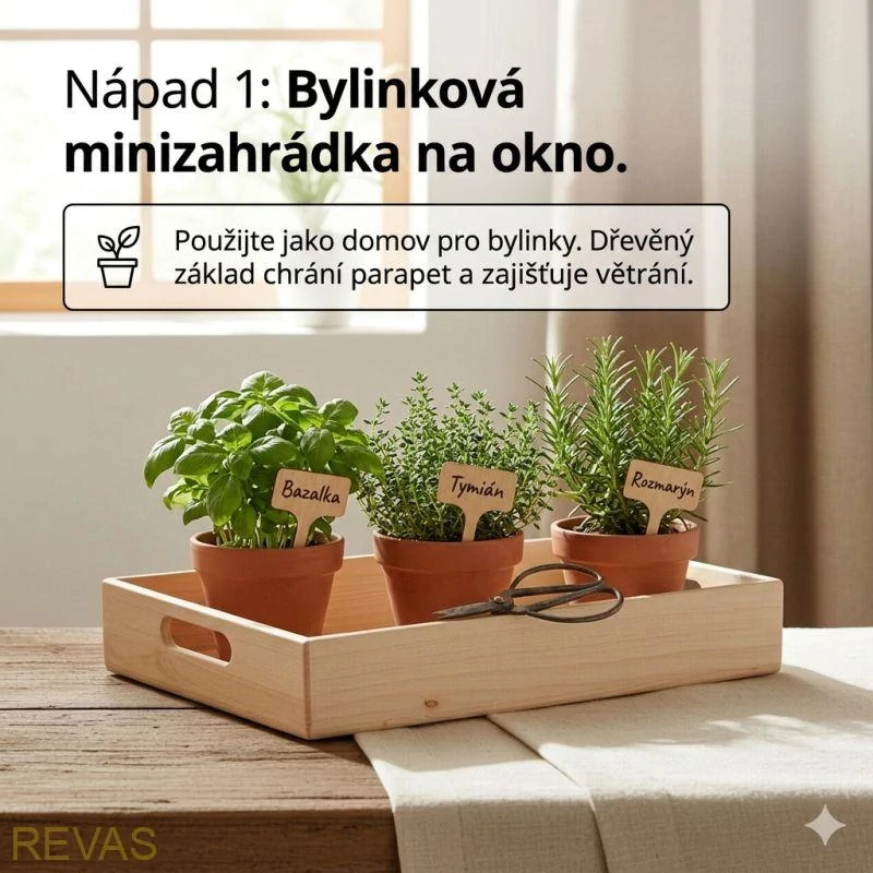 Dřevěný tác – podnos 34 × 25 × 5 cm ze smrkového dřeva