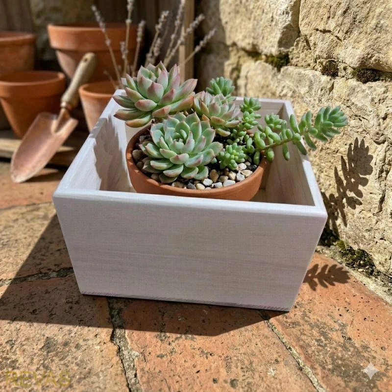 Dřevěná bedýnka ze smrkového dřeva 16 × 16 × 10 cm | Ruční výroba