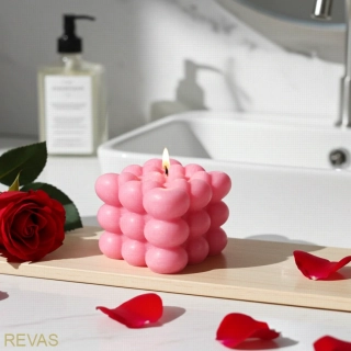 Svíčka Bubble Hearts-BUBLINKOVÉ SRDCE