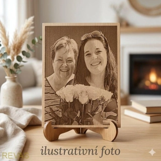 Vypalované (gravírované) fotografie do dřeva - STANDARDNÍ rozměr 