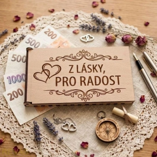 Dárková krabička na peníze z lásky